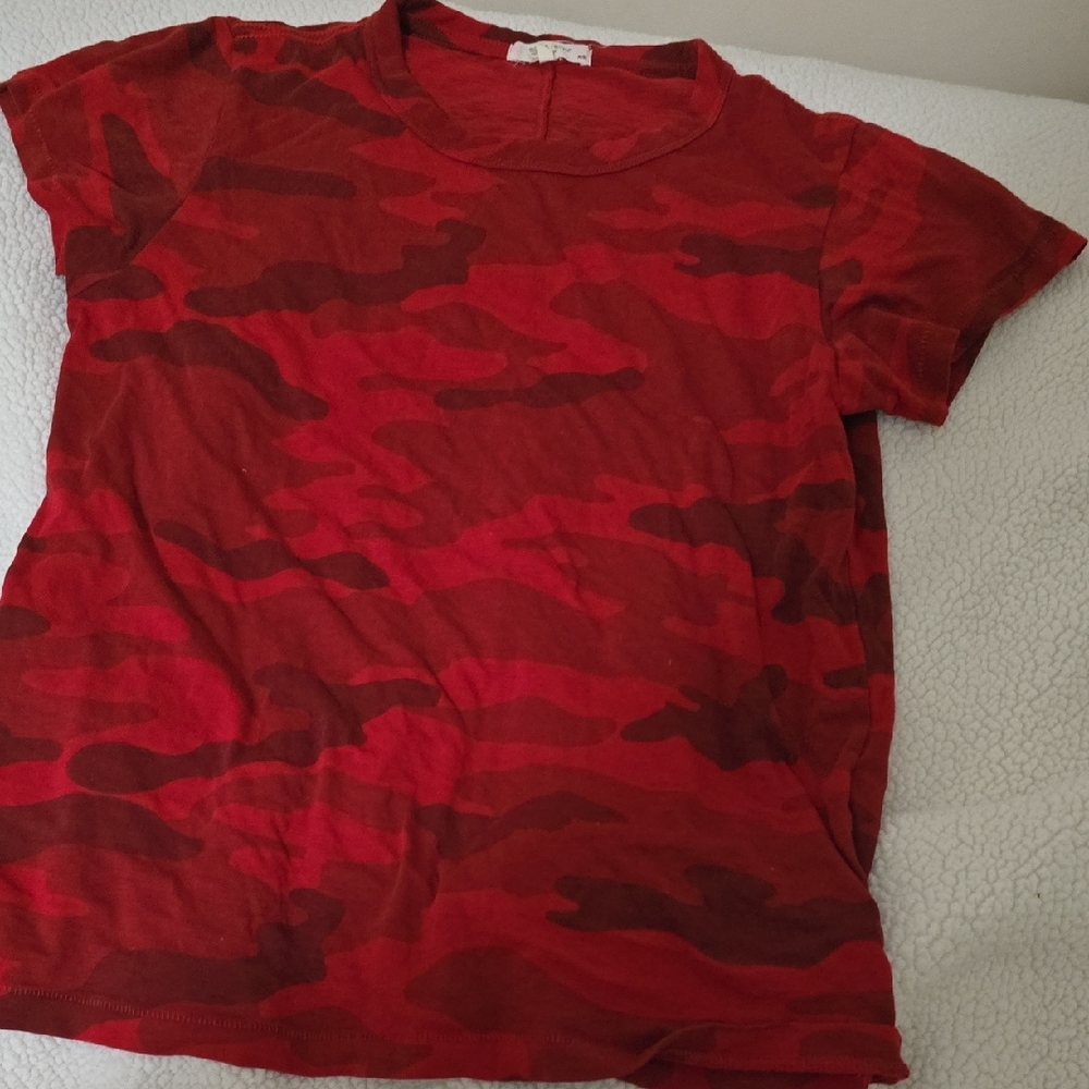 Rag & Bone Red Short Sleeve Tee